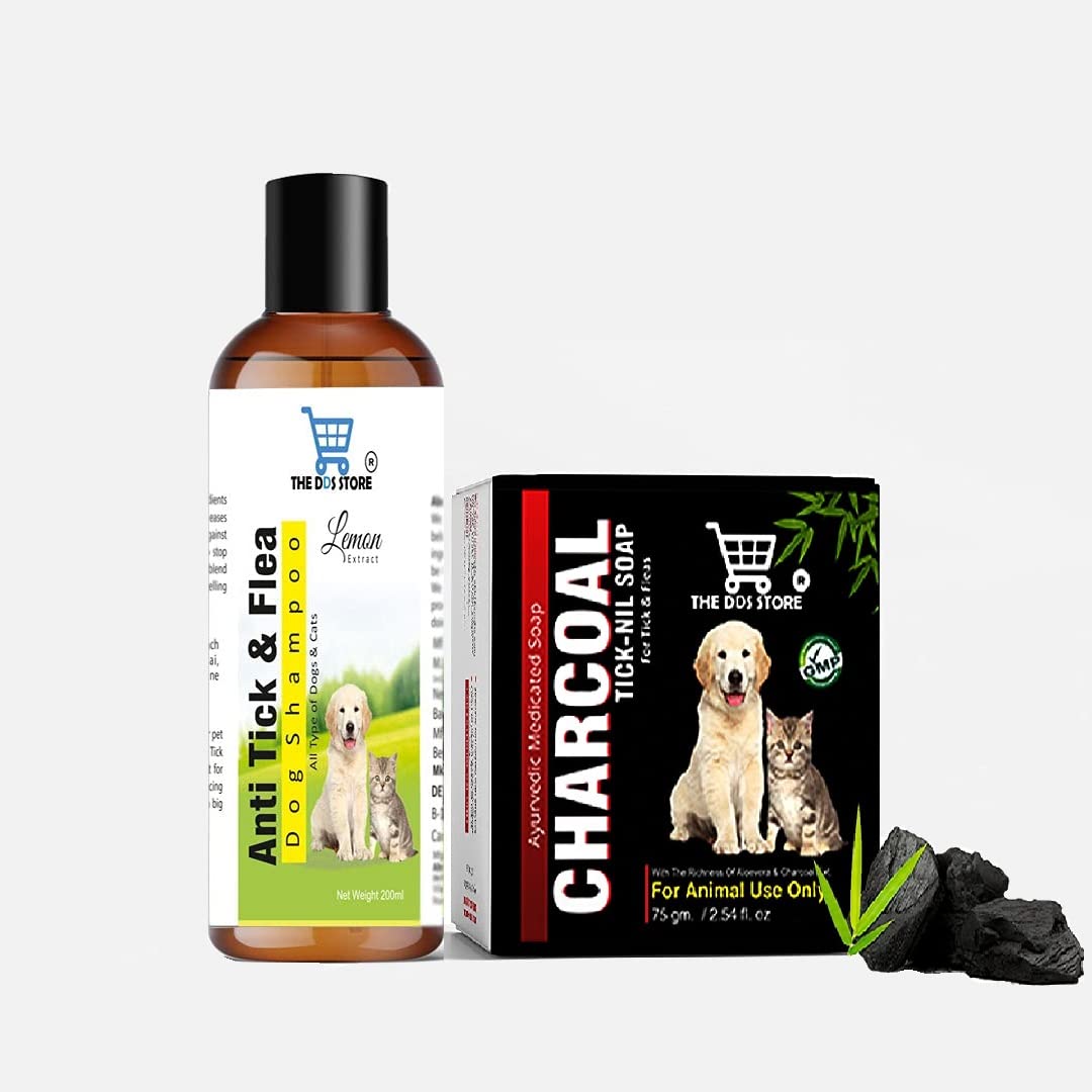 THE DDS STORE All Natural Oatmeal Tick Nil Dog Cat Shampoo And Soap For Tick & Fleas Ayurvedic Dog Soap With Aloevera & Charcoal 75 Milliliter Bars (Tick Soap & Shampoo) (B09YMNXFTB) Amazon Price History, Amazon Price Tracker