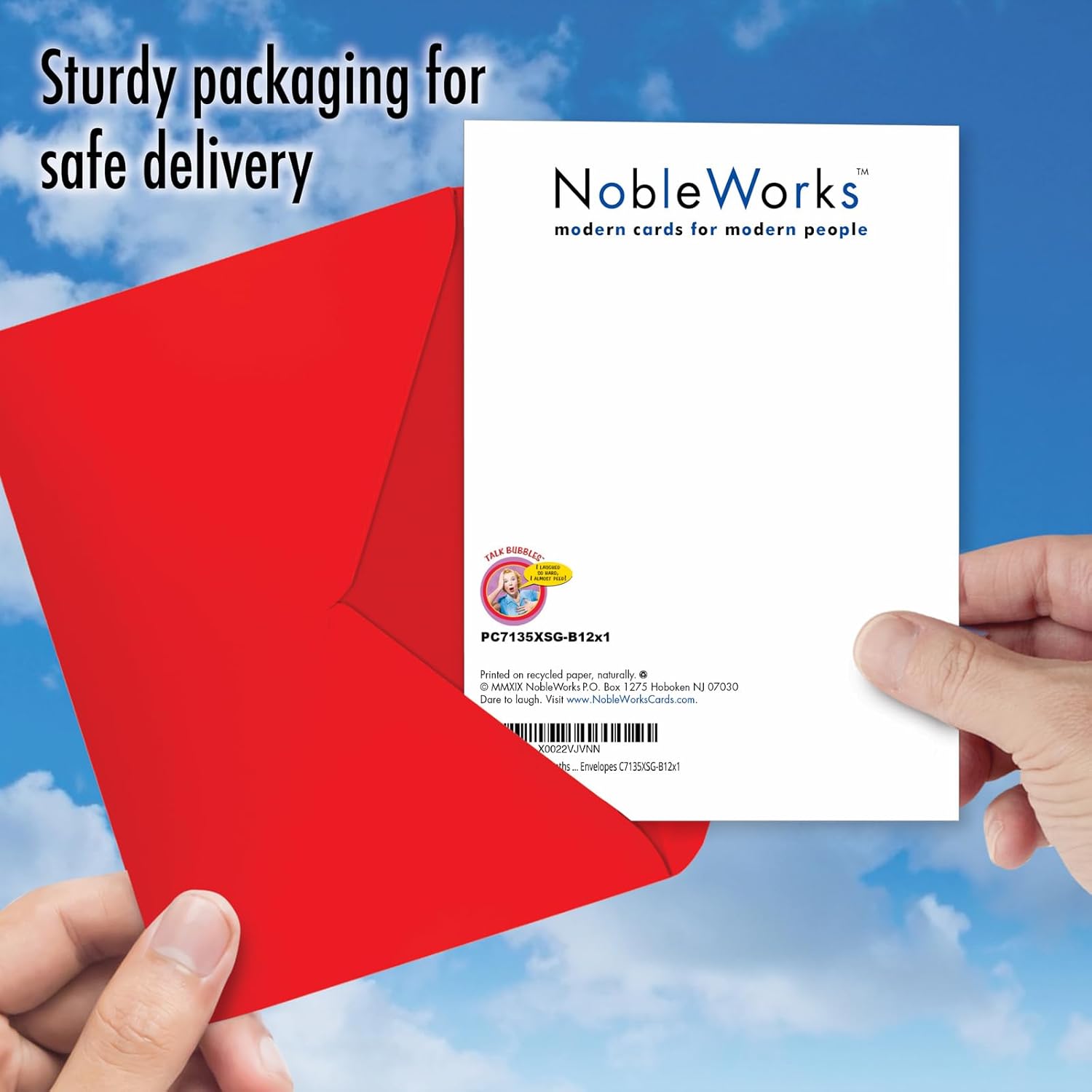 NobleWorks 12 Funny Retro Christmas Cards w/Envelopes - Boxed Holiday Greeting, Bulk Stationery (1x12 Design) 12 Months of Therapy C7135XSG-B12x1