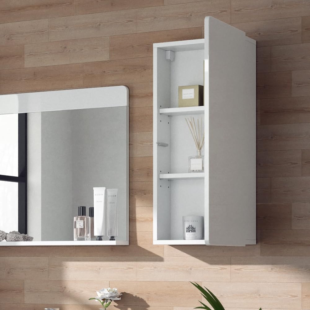 Vicco Mobile bagno Izan, Bianco, 36.6 x 76.6 cm, a parete, combinabile con altri mobili da bagno Izan