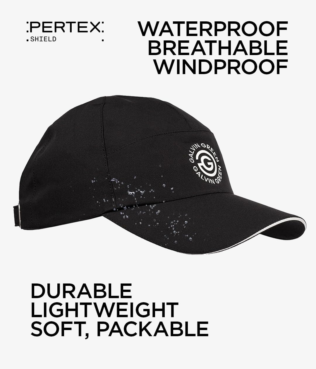 Waterproof Golf Rain Hat for Men & Women, Fully Seam-Sealed Adjustable Rain Hat 100% Waterproof Sport Baseball Cap, 20k mm