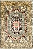 Flor: Seide, Kette: Baumwolle Nain Trading Kaschmir Seide 225x154 Orientteppich Teppich Beige Handgeknüpft Indien