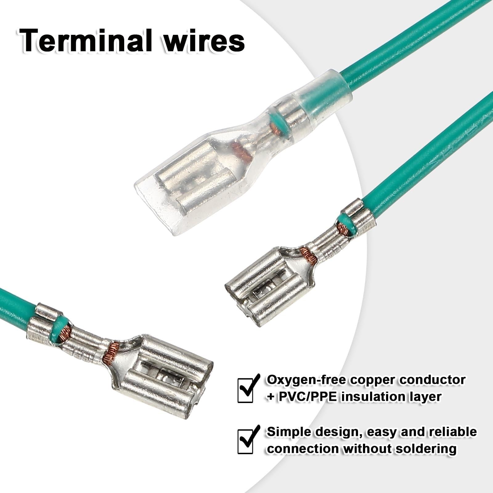20er Set Flachstecker Crimpverbinder weiblich 2,8mm 4,8mm Kabel