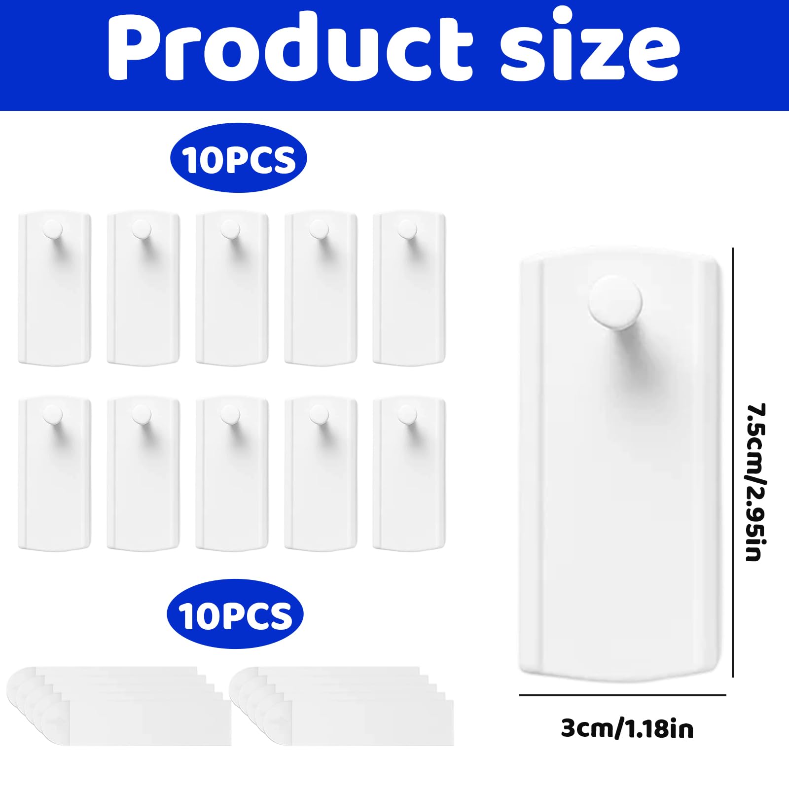 Command Hooks Heavy Duty, 10 Picture Hanging Hooks with 10 Strips, Damage Free Hanging Hooks , Holds 1.8kg (4 lbs) - Image 2