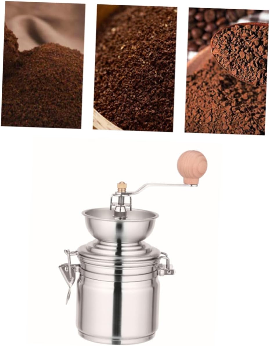 ABOOFAN Manual Coffee Bean Grinder Stainless Conical Burr Mill for Spices Kitchen Cafe Use Easy to Operate Design Compact Portable for Home Travel