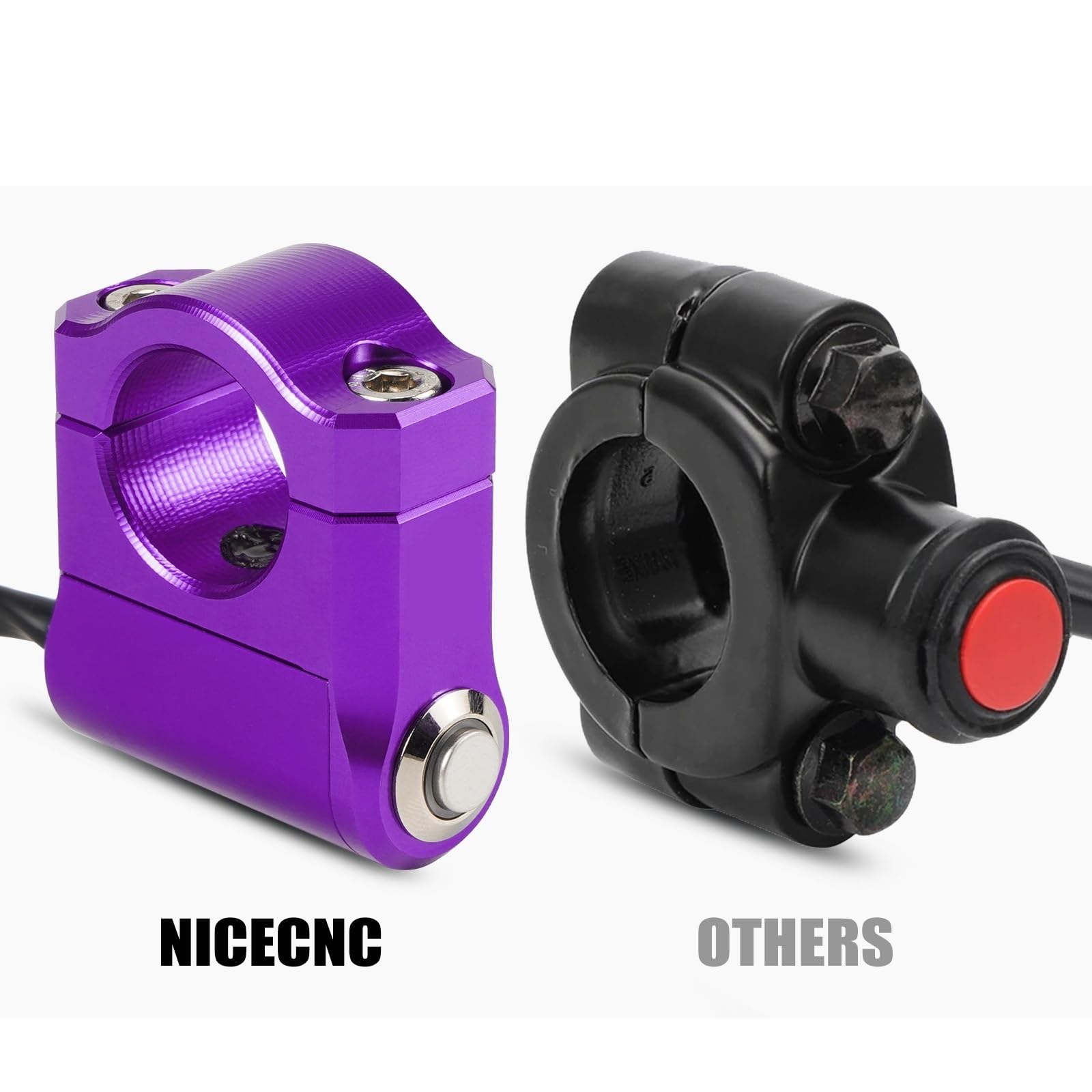 Włącznik kierownicy motocykla Pasuje do Surron Light Bee X pasuje Segway X160 przycisk przełącznika reflektorów elektryczny motor terenowy(PURPLE)