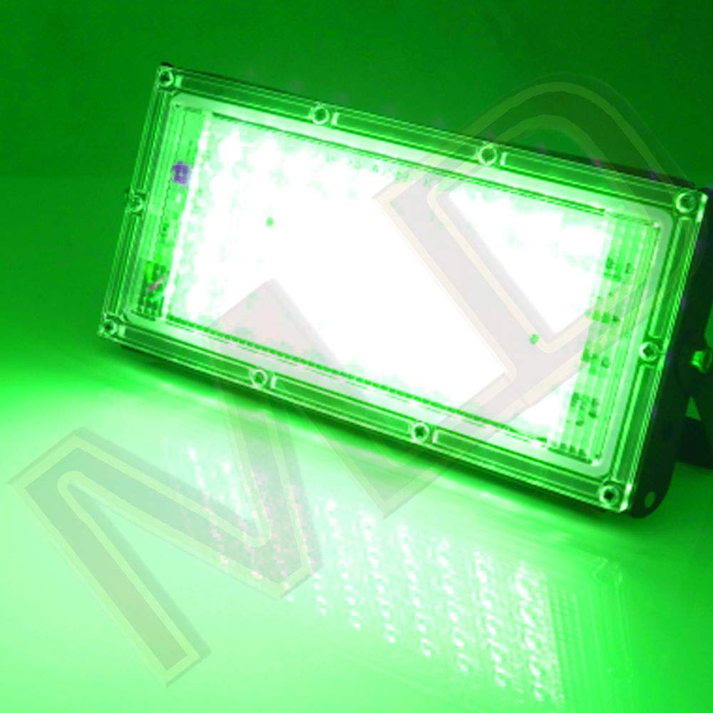 MLD 10 watt Led Brick flood focus Light for 50LED base IP65 outdoor indoor Waterproof with Green Lamp - 10W 220V AC Pack of 5 1