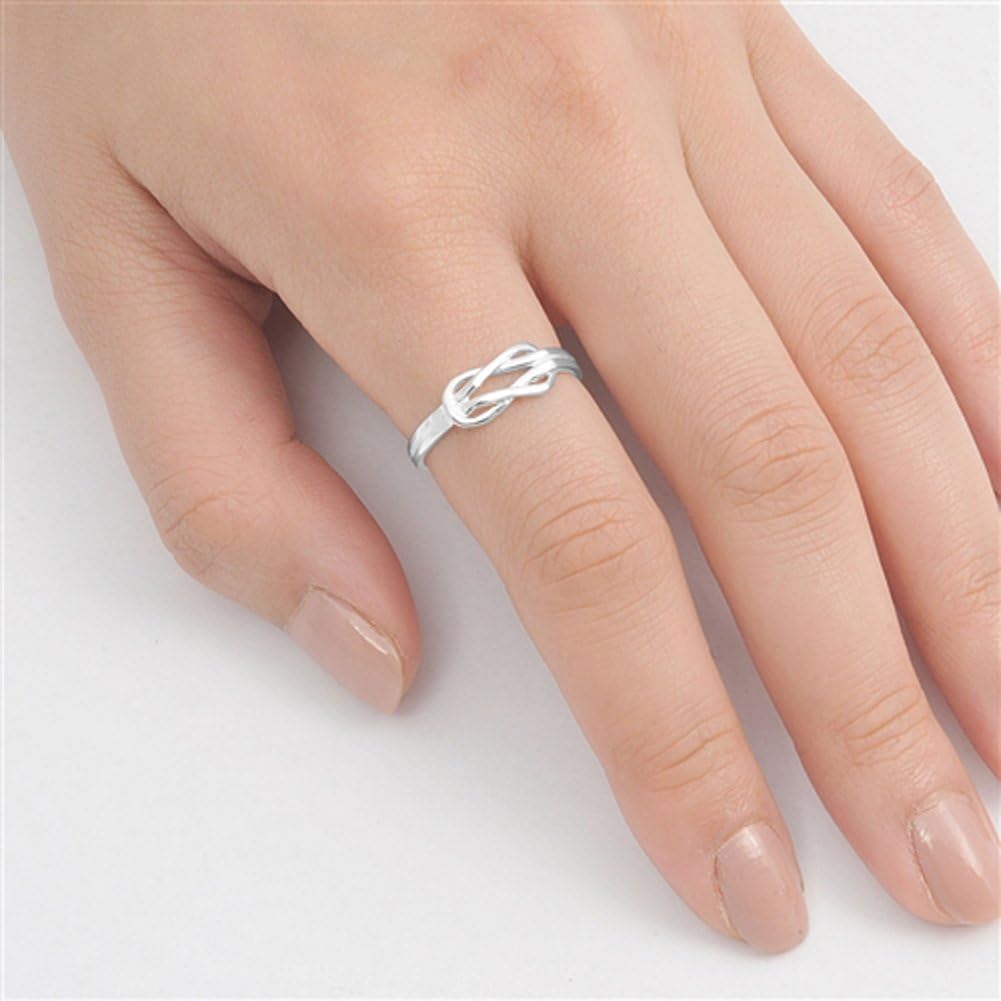 CHOOSE YOUR COLOR Sterling Silver Knot Ring