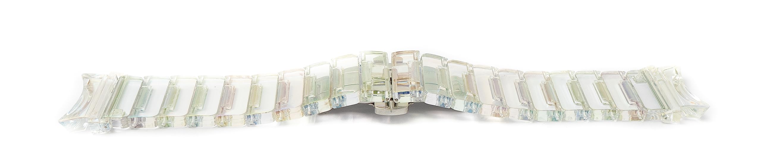 Bracelet 20 mm PC transparent multicolore System-S au design rigide unique