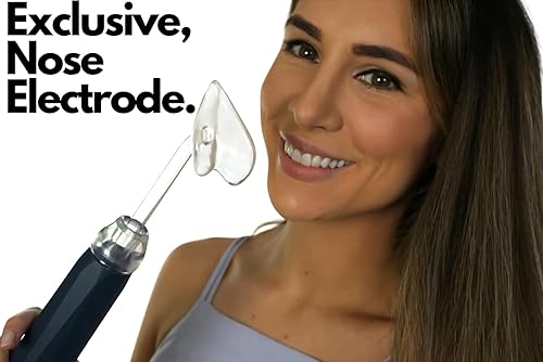 Miniatura 10 de Lift Wand - Máquina profesional de varita facial de alta frecuencia que incluye 7 electrodos y funda de aluminio, dispositivo antienvejecimiento