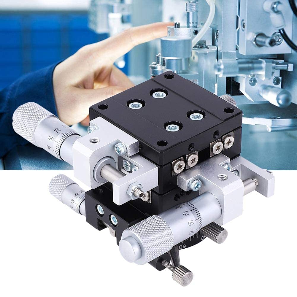 Manueller 3-Achsen-Lineartisch XYR, 40 mm hohe Genauigkeit Lineare Bewegung Manueller Bühnen-Schiebetisch LSP40-LM Linearer Schiebetisch für Präzisionspositionierung, quantitative Bewegung usw