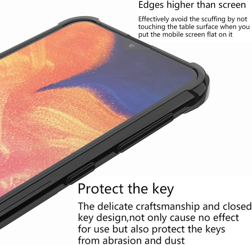 Osophter Compatible with Samsung Galaxy A10 Case,for Galaxy A10 Floral Case, for Girls Women Shock-Absorption Flexible TPU Rubber Soft Silicone for Samsung Galaxy A10(Black-Purple Flower)