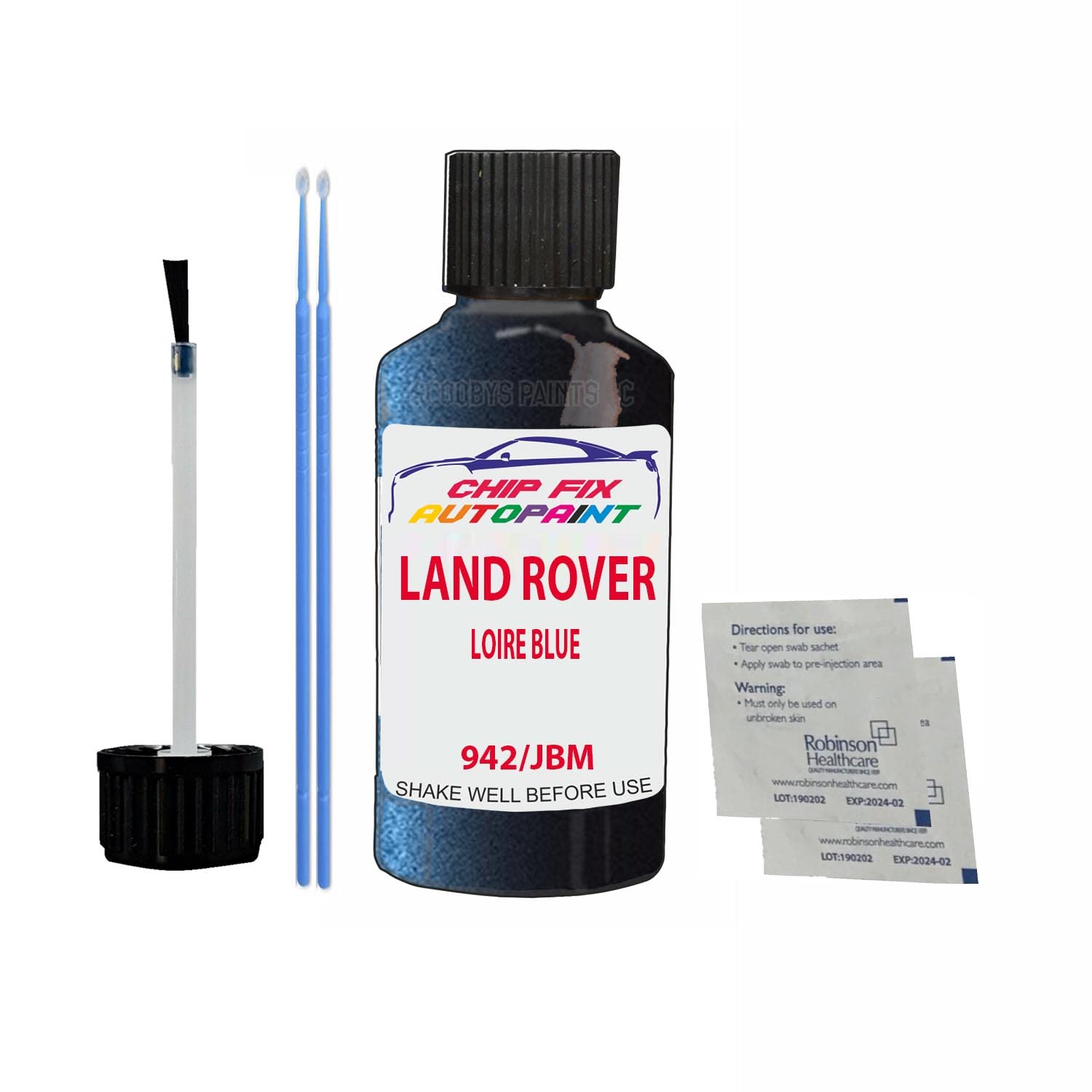 SCOOBYS PAINTS BACK IN THE MIX Touch Up Paint For Land Rover Range Rover Loire Blue 942 2014-2019 30Ml Bottle Brush Scratch Stone Chip Repair Pen