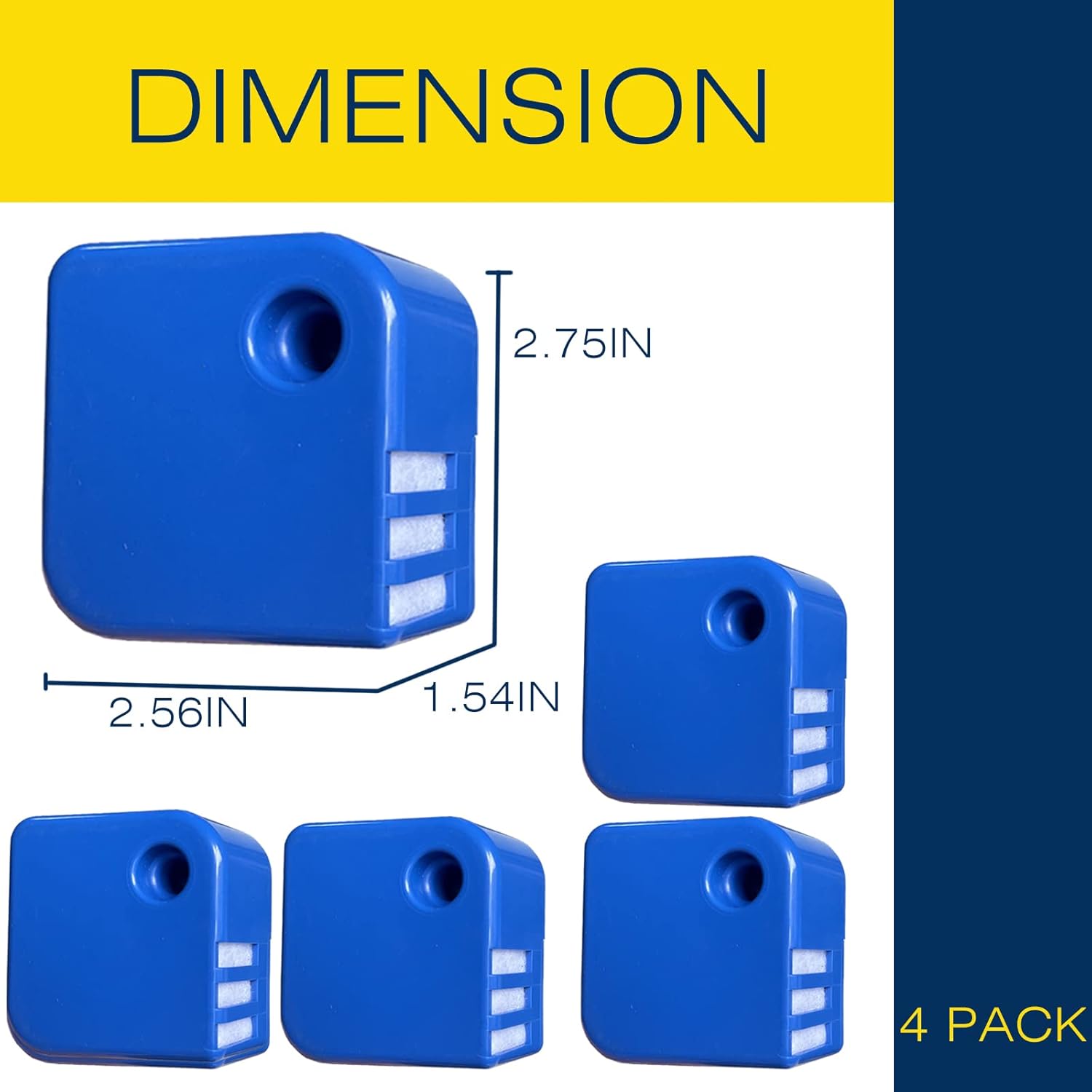 Varycony PDC51V1 Demineralization Cartridge Compatible with Vick Ultrasonic Humidifier Model V4600, V5100 and VUL575, Works to Collect White Dust, 4 Pack -