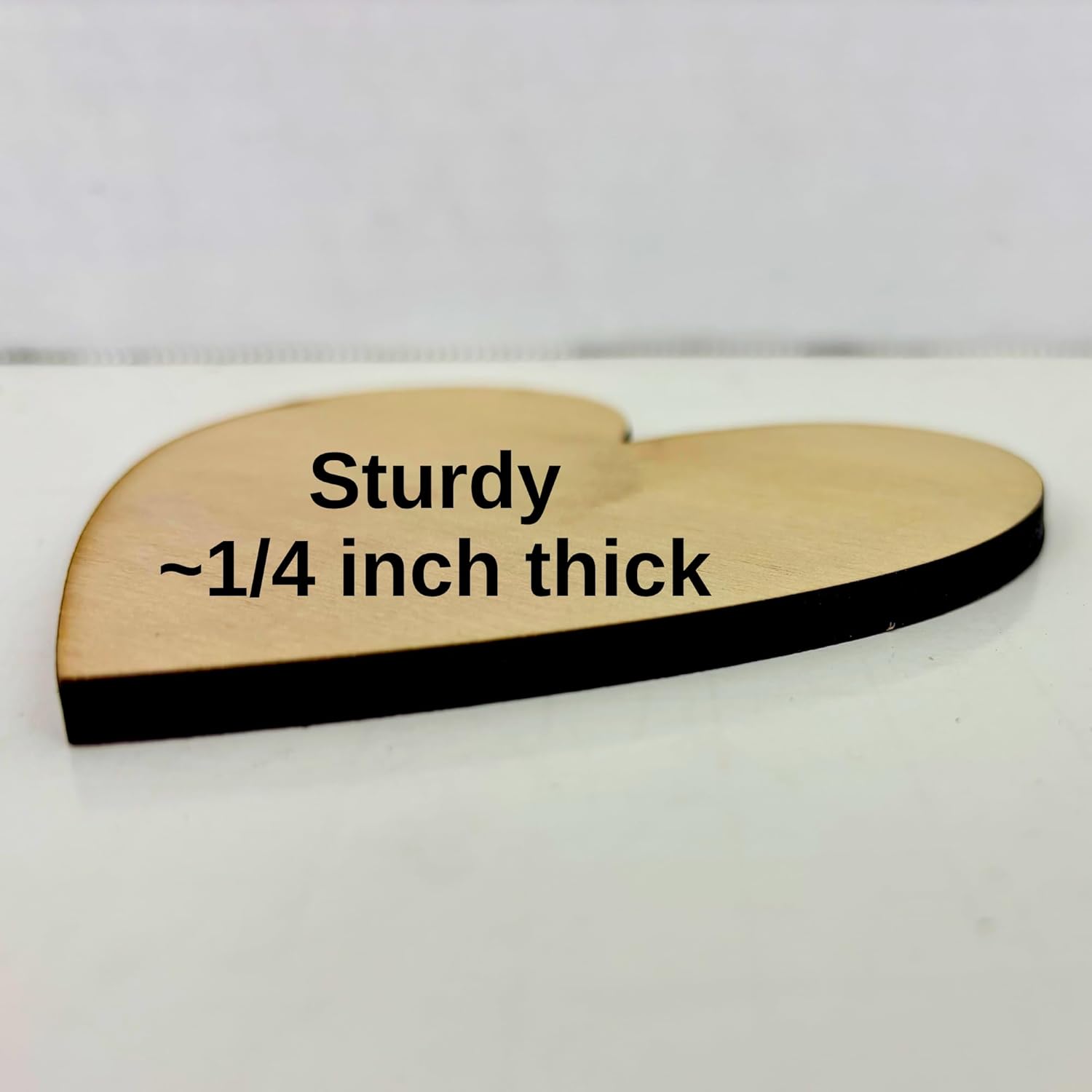 Heart Wood Cutouts Unfinished – Multiple Sizes, 6 Pack, ~1/4" Thick | Laser-Cut Craft Blanks for Painting, Staining, Engraving & Wood Burning | Made in USA (12x12 inch)
