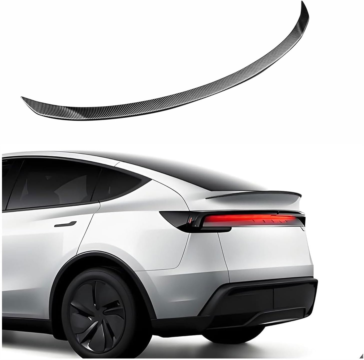 ABS Spoiler for Tesla Model Y Juniper 2026, Matte Carbon Fiber Look Trunk Wing?2025-2026 Tesla Model Y Juniper Accessories (Matte Carbon Fiber Surface)