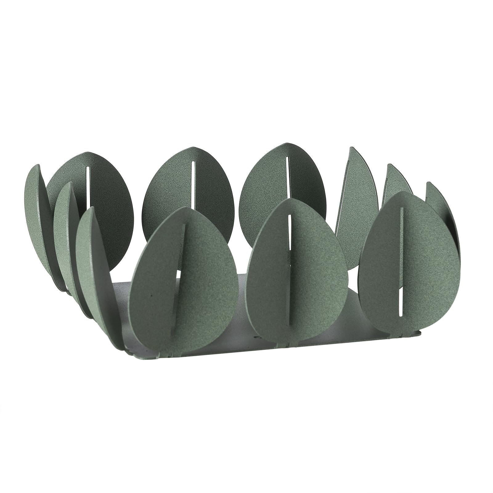 Arti & Mestieri Ficus - Porta tovaglioli classico di Design 100% Made in Italy - in Ferro, 21x21x9h cm (Verde salvia)