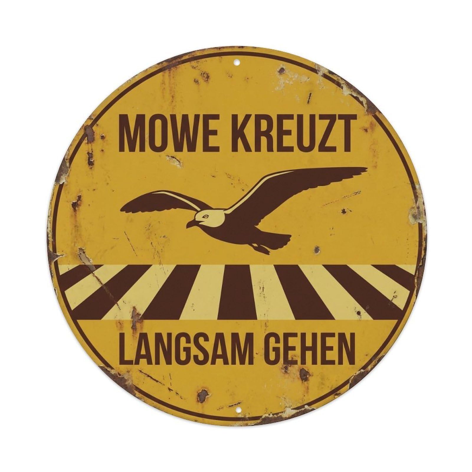 Seagull Crossing Langsam Gehen Cottage Metal Tin Sign