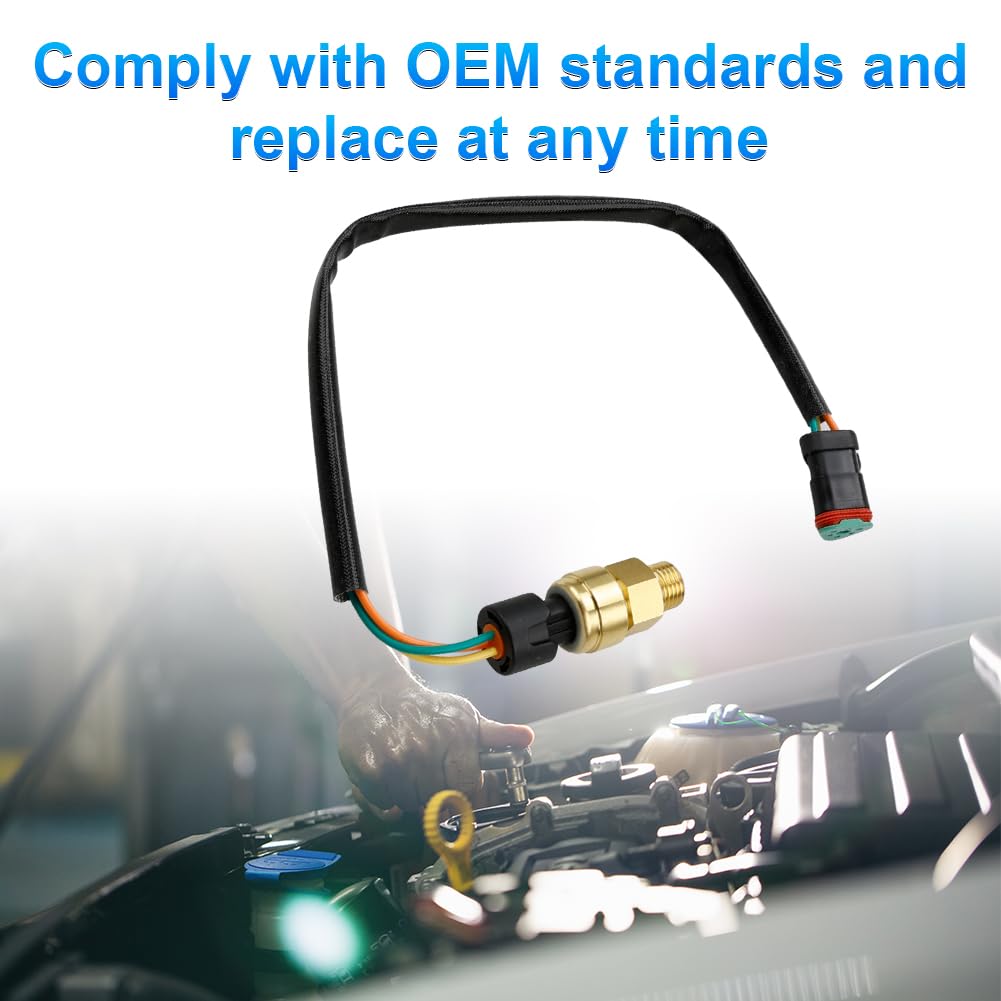 WATERWICH Engine Oil Pressure Sensor Compatible with Caterpillar C7 C9 3406E 3412E Engine Excavator 322C 325C 330C 365C 336D 345C 349D Replacement for 194-6722 1946722