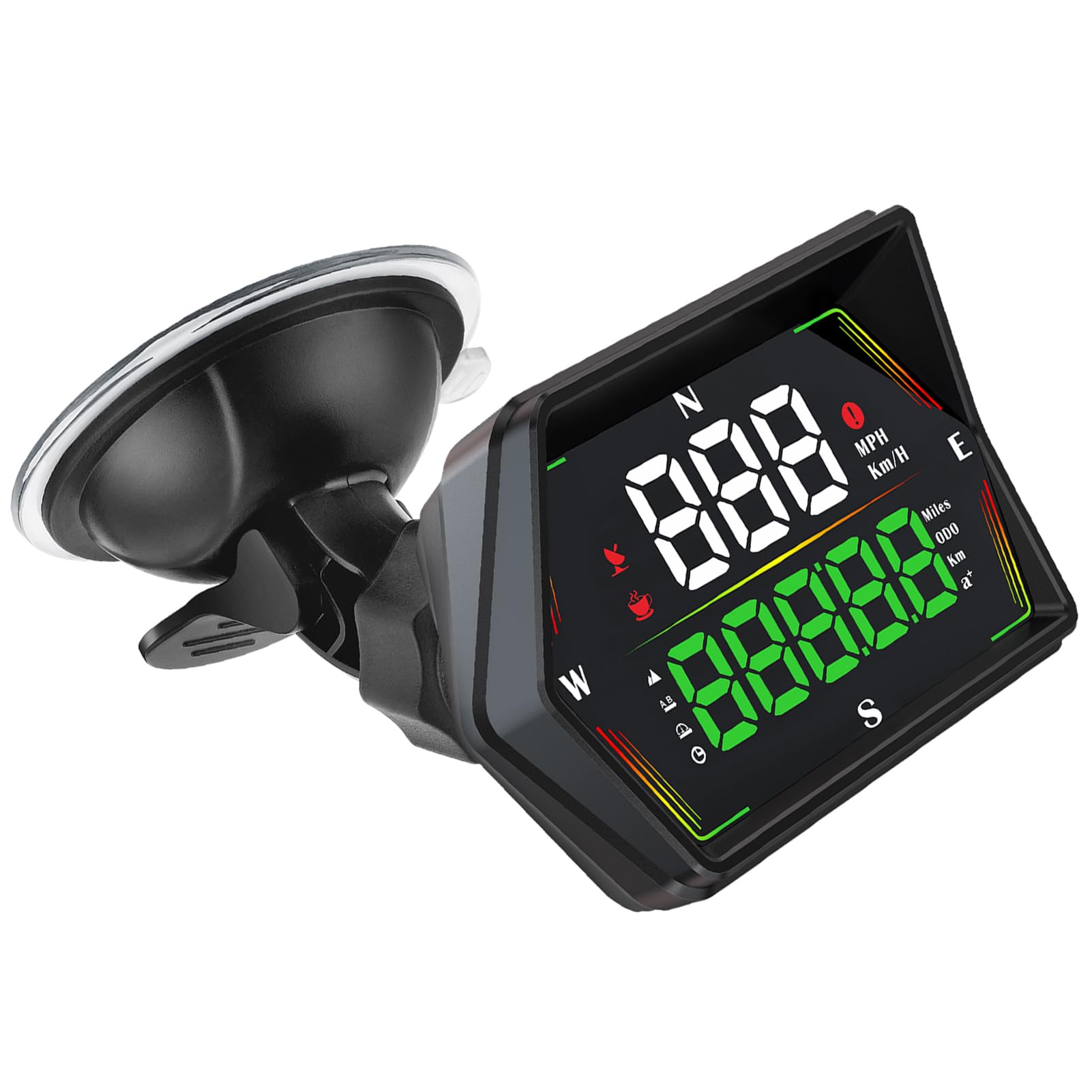 HUD Universel pour Voiture, Compteur de Vitesse GPS avec Vitesse en Temps Réel, Kilométrage, Altitude, Direction 0 100 Km, Accélération en Cas de Survitesse, Alerte de Fatigue, Affichage HD