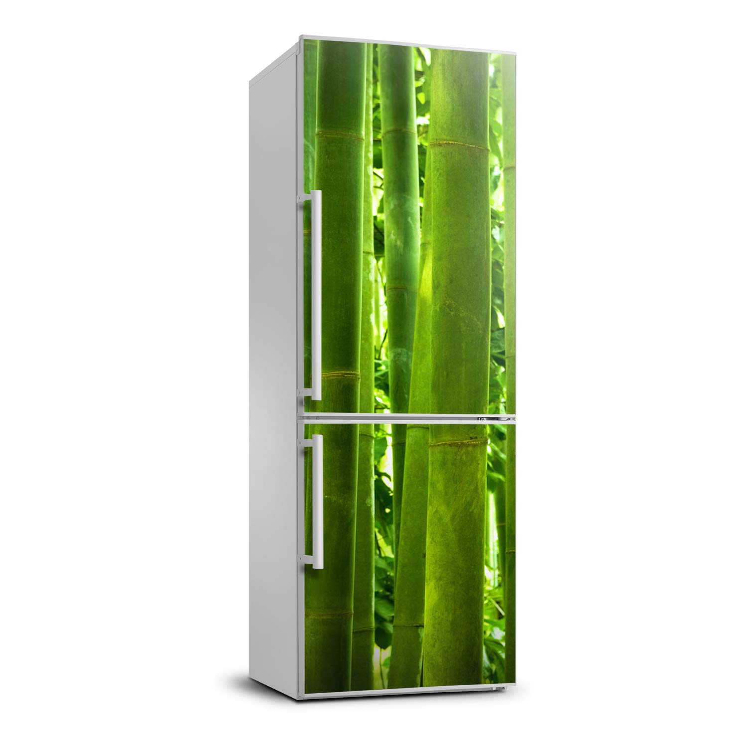Película autoadhesiva refrigerador bambú 60x180cm acabado impermeable vinilo decorativo pared