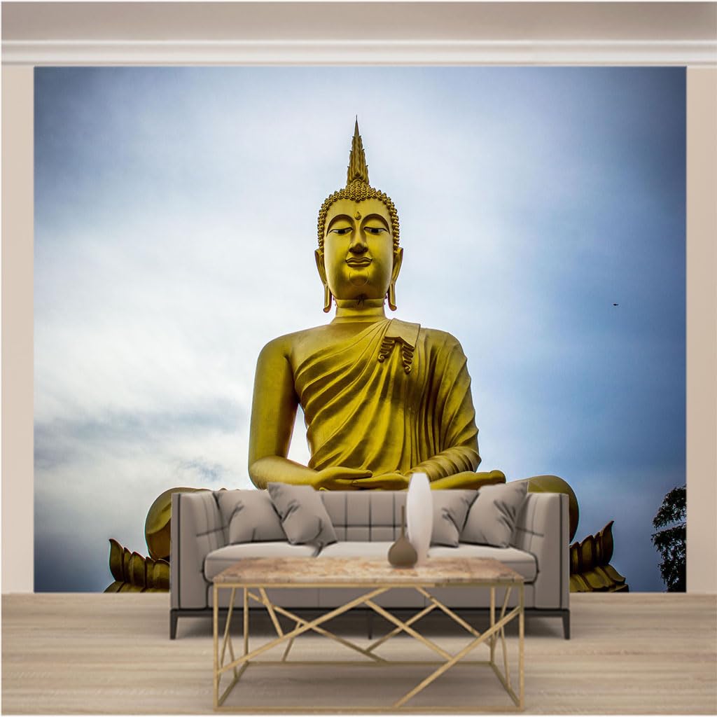 Chambre adulte papier peint panoramique bouddha zen salon moderne grand format 366x254cm