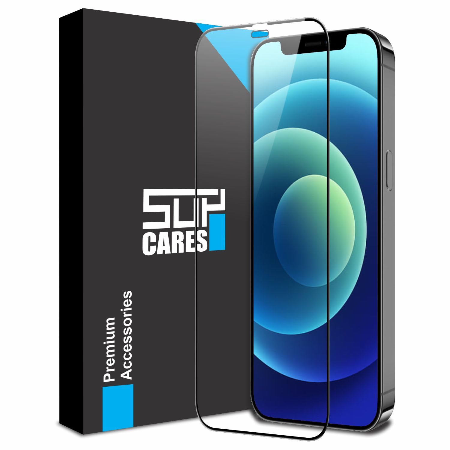 SupCares Edge to Edge Tempered Glass for iPhone 12 And iPhone 12 Pro (6.1 Inch) With Easy Self-Installation Kit | Black (B09X5DDQ5W) Amazon Price History, Amazon Price Tracker