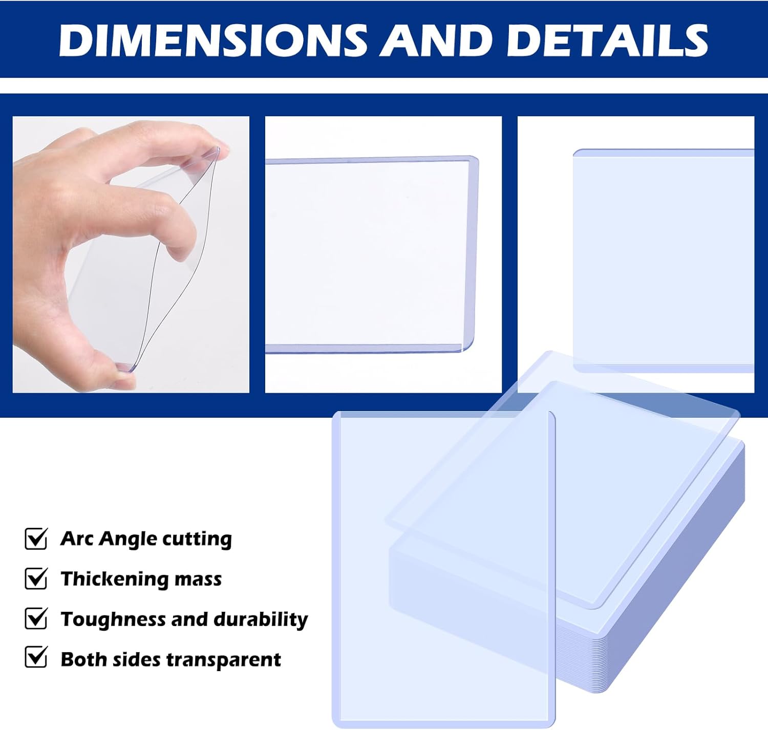 20Pack 4 x 6 Inches Acrylic Post Card Waterproof Photo Holders Rigid Plastic Cards Sleeve Protectors Clear Acrylic Sleeve for Cards Baseball Photos Postcard Clear Double Sided Frames Display(20 Pcs)