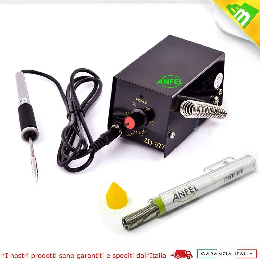 Stazione Saldante ZD-927 8W con Punta Fine 0,3mm Temperatura Regolabile 100-450°C