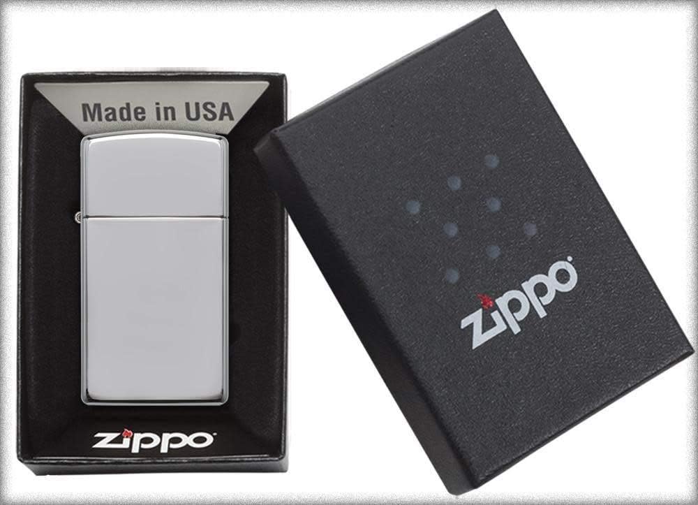 Zippo Slim High Polish Chrome Pocket Lighter