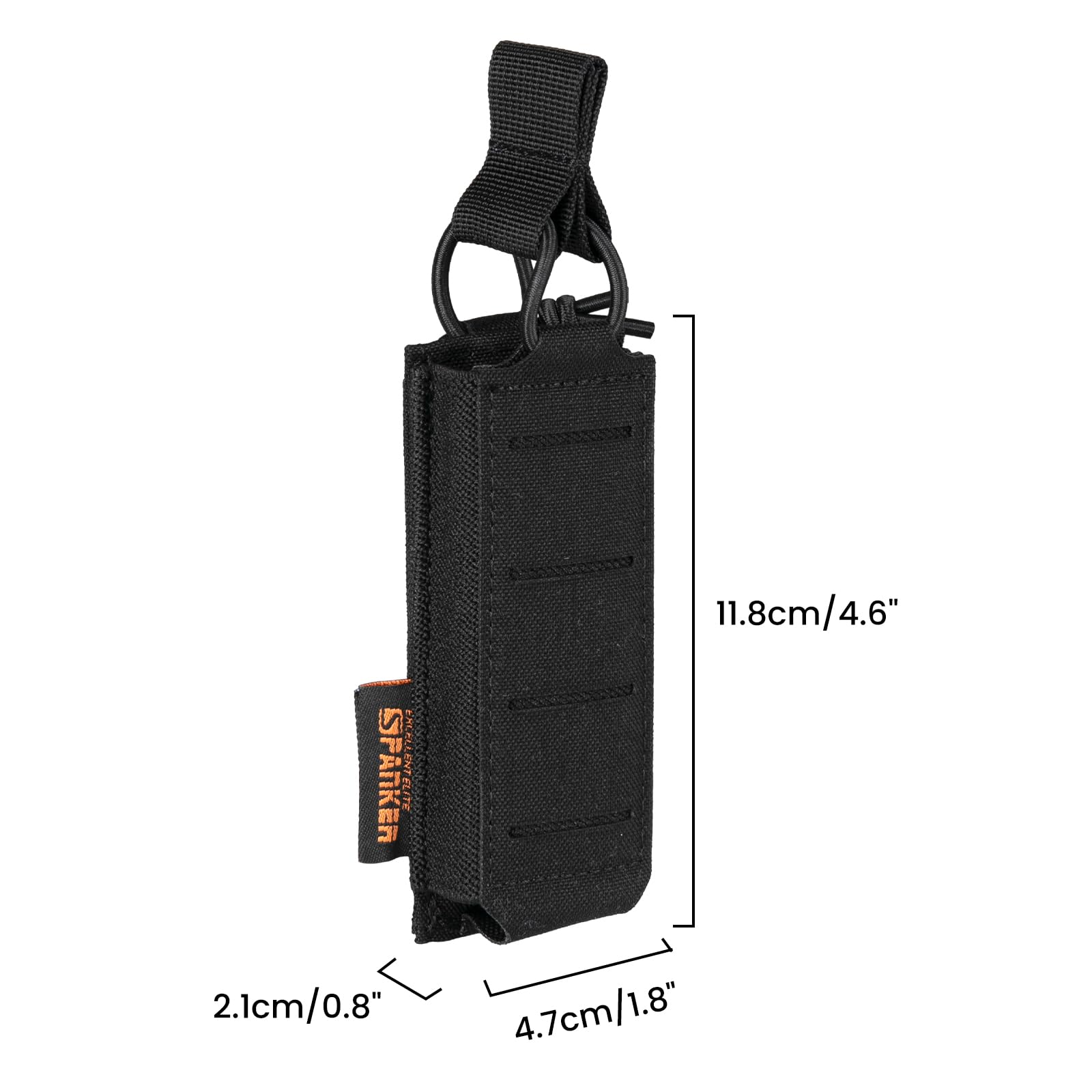EXCELLENT ELITE SPANKER Elastic Pistol Mag Pouch Molle Flashlight Holder Tool Organizer Holder(BLK), Black - Image 2