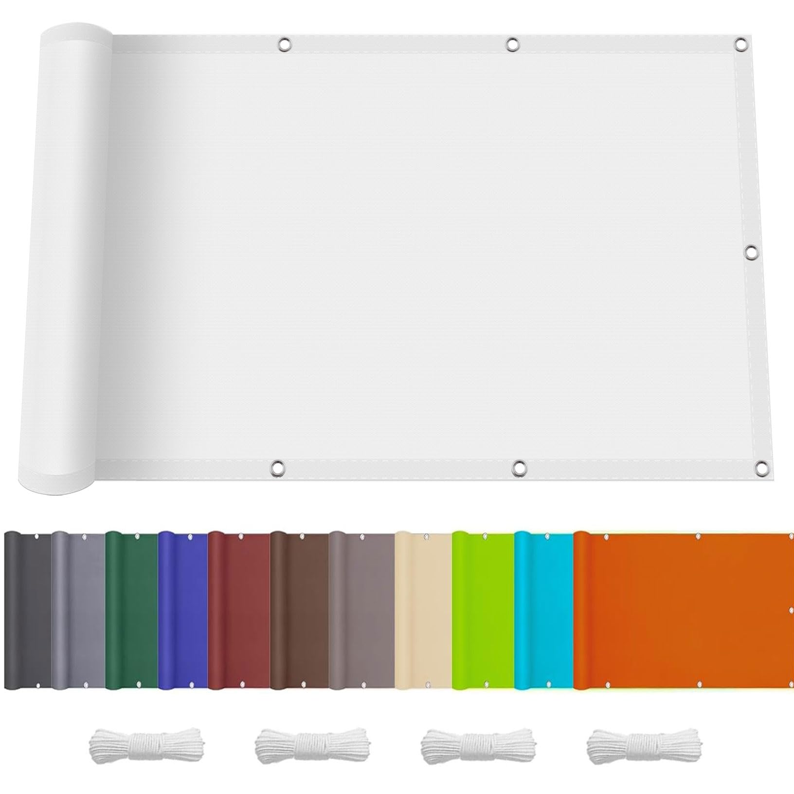 Voile d'ombrage rectangulaire 325 x 560 cm imperméable et coupe-vent pour serre