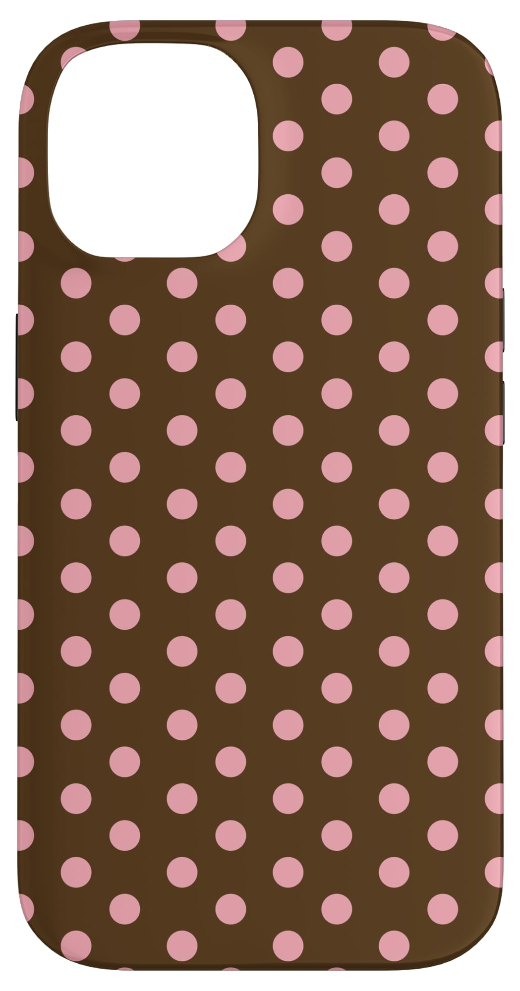 Brown and Pink Polka Dot Aesthetic Preppy Vintage Dotted Case for iPhone 14