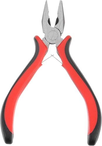 HARFINGTON Mini Lineman's - Alicates de precisión de 4.5 pulgadas con mango de plástico para manualidades, fabricación de joyas