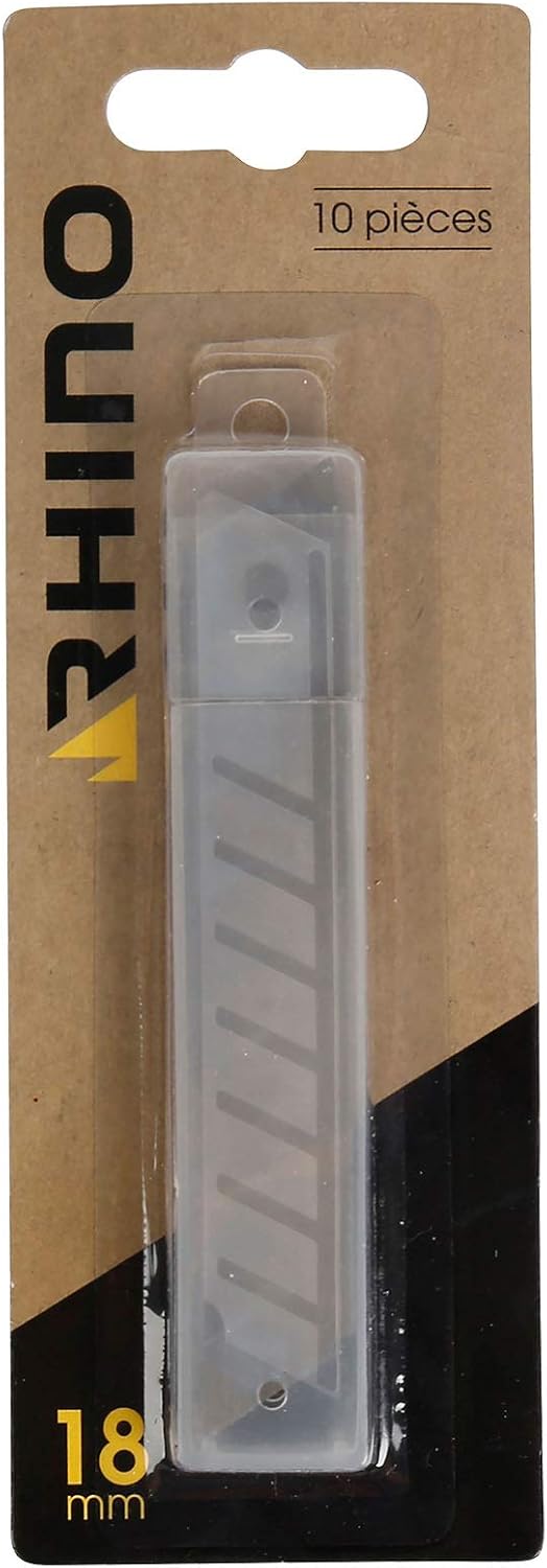 RHINO 60702 Set of 10 Blades for Cran Cutter 18 mm, NC, 18 mm