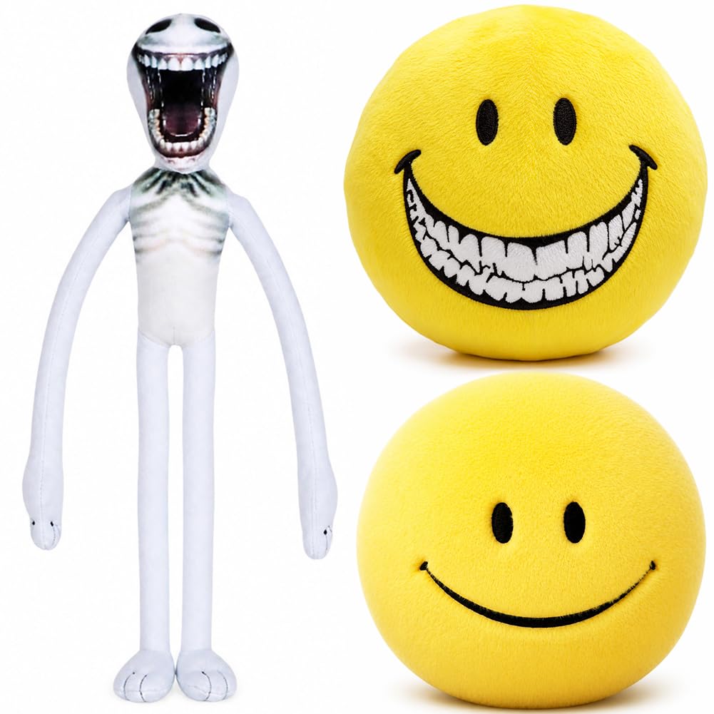 Dlishka Verity Plush 9.8 Inch Yellow Smiley Face Horror ARG Plush Toy (3PCS)