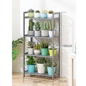 男前インテリア　オープンシェルフ　植物　多肉植物　ラック　棚　四段 8023 男前インテリア 植物育成棚 多肉植物 ラック 棚 耐水性あり 108
