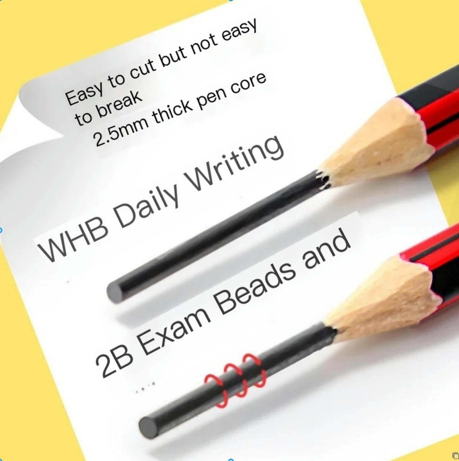 Escribir lápiz, Paquete de 50 lápices de madera HB con borrador for dibujo en la escuela y la oficina.(HB 100pcs)