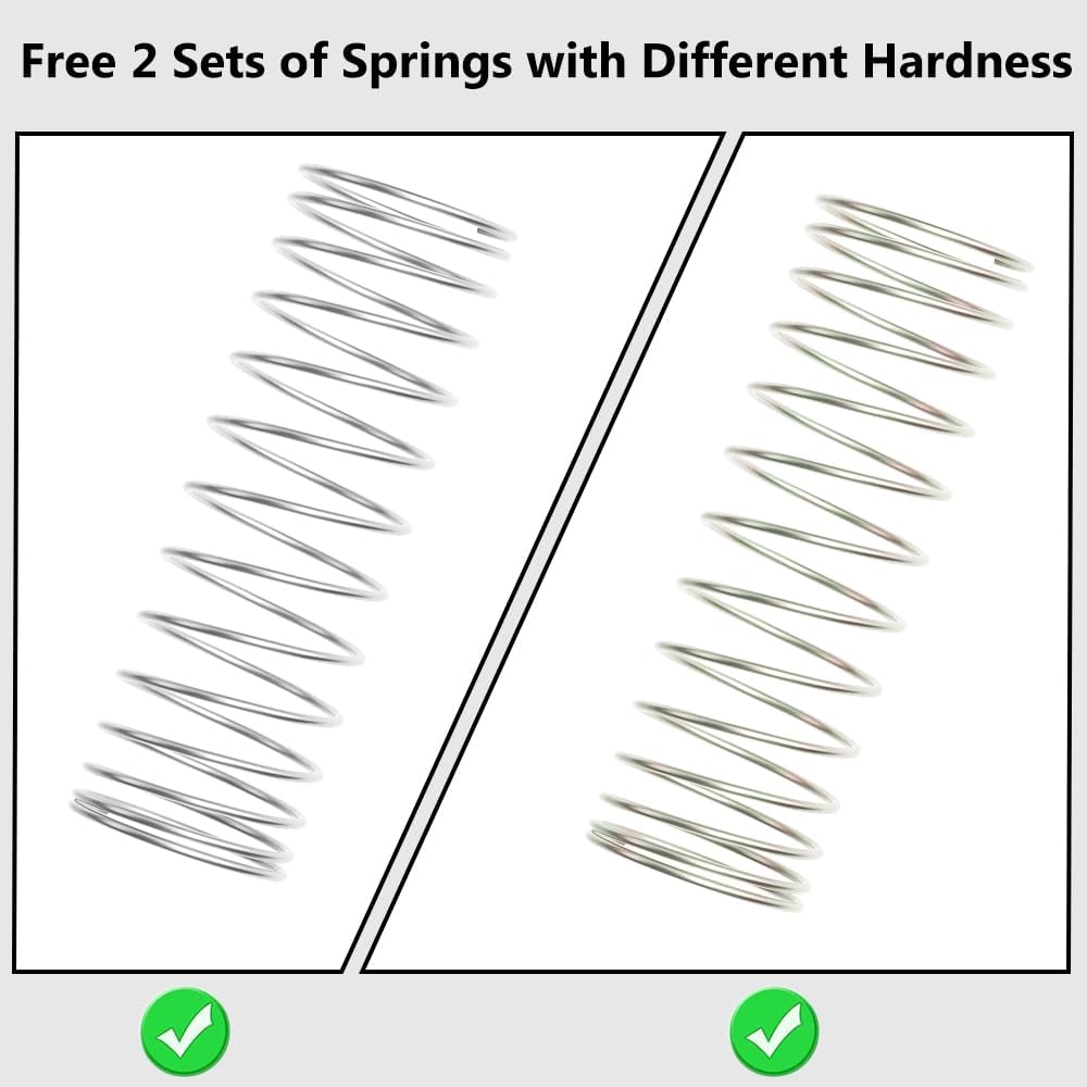 GLOBACT 52mm Aluminum Front & Rear Shocks for 1/24 Axial SCX24 Bronco/JLU CRC/Deadbolt/Gladiator /C10 Upgrade Accessories (4PCS Green)