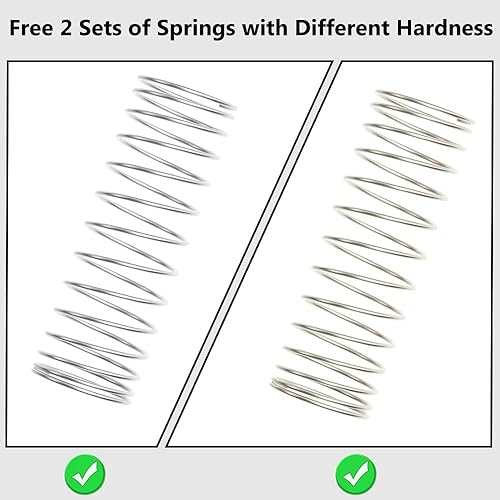 Miniatura 4 de GLOBACT Amortiguadores delanteros y traseros de aluminio de 2.047 in para 124 Axial SCX24 BroncoJLU CRCDeadboltGladiator C10 accesorios de