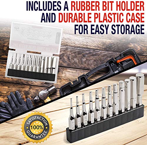 image for Baker and Bolt Allen Wrench Drill Bit Set (Premium 12pc Complete SAE S