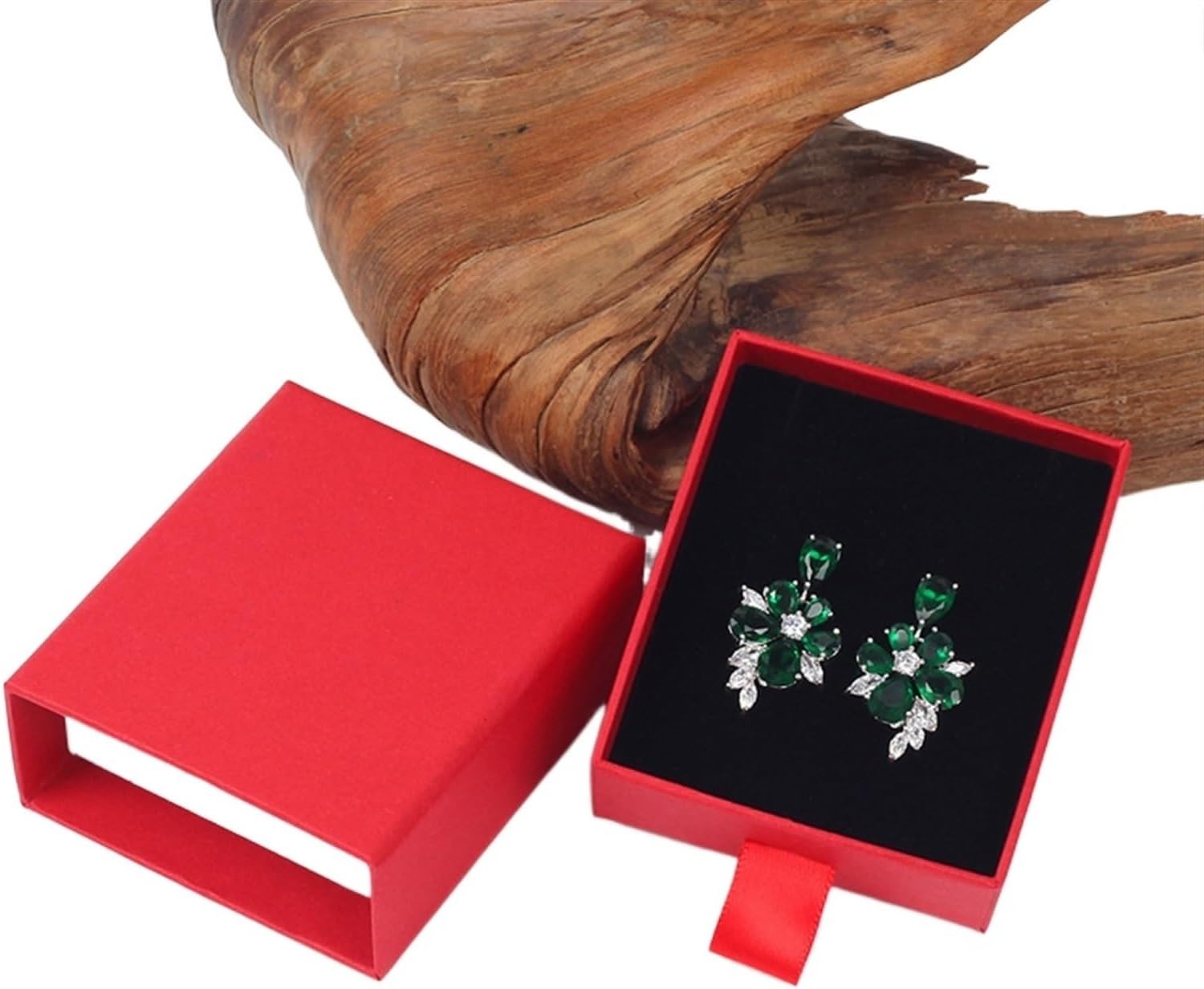 20Pcs Black/Brown/Red Rectangle Jewelry Packaging Box Earring Necklace Pendant Jewelry Set Display Boxes For Gift Box Case 20Pcs(As photo-01)