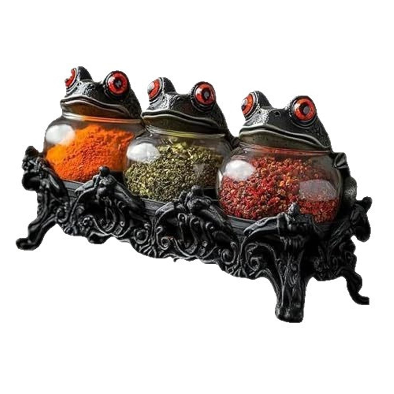 Recipientes únicos de especias regalo original cocina cerámica rana