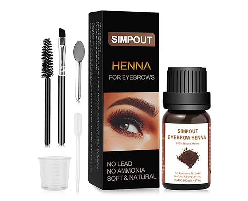 Miniatura 7 de Simpout Polvo de henna puramente natural, kit de henna de color puntual, coloración puntual profesional para uso en salón y hogar, fácil de usar