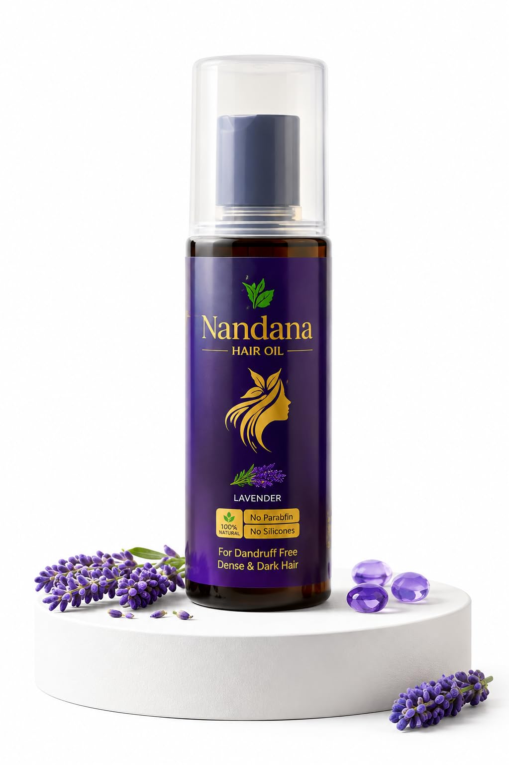Lavender | Natural Anti Dandruff Hair Oil for Hair Growth, Dense & Dark Hair | Nourishing Herbal Hair Oil for Men & Women | No Paraffin, No Silicones | Lavender Hair Care Oil-image-39