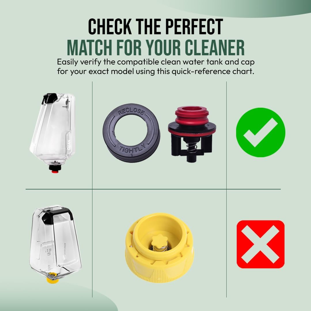 Replacement Clean Water Tank with Yellow Cap for Bissell Powerforce Powerbrush Pet Carpet Cleaners, Fits only Models # 2987, 2910, 2190W, 2806, 28062, 28068, 29878, 29879