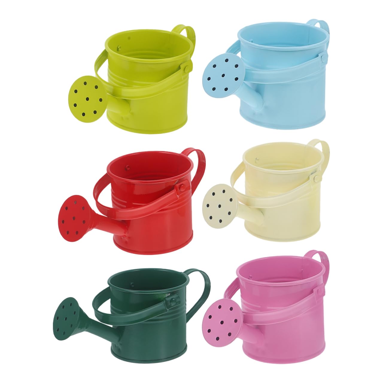 Lot de 6 arrosoirs de jardinage légers pour enfants - Arrosoir pour plantes d'intérieur et d'extérieur - Petite taille pour enfants avec poignées faciles à tenir
