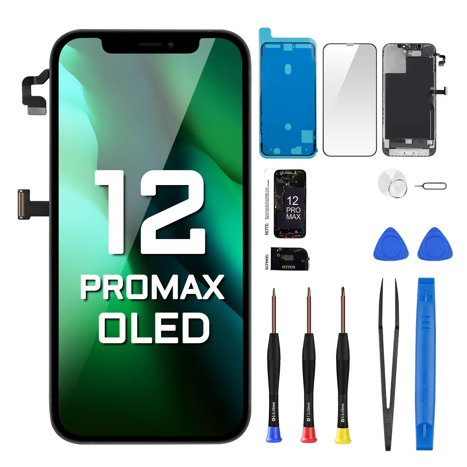 Amazon.com: DGSCSMY [OLED] for iPhone 12 Pro Max Screen