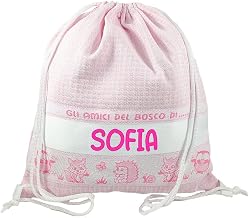 Bubabù Backpack Bag for Kindergarten, Kindergarten, Sports, Personalised – Cotton Backpack – Made in Italy