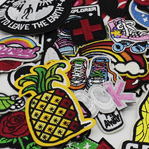 U-Sky Mix Pack Assorted 42Pcs Iron On Patches For Clothes Embroidery Sew On Appliques Patches For Jeans Jackets Vest Backpacks Shirt To Cover Logo Dirt Rip #TOP7