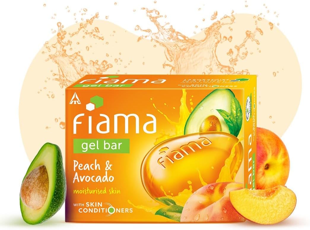 Gel Bar Peach and Avocado for moisturized skin, with skin conditioners, 125 g